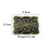 WELLWIN Boucle de ceinture de cowboy rétro en alliage d'argent antique, motif croix western, largeur 40mm, pour ceinture en cuir style cowgirl et hip-hop avec plaque tête de mort