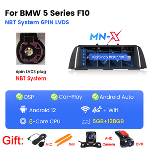 Mekede radio para carro autoradio android écran de voiture pour <span class=keywords><strong>BMW</strong></span> série 5 F10 10.25 pouces CIC NBT GPS BT - Product Image 6