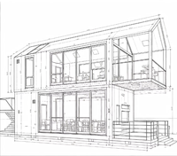 Maison conteneur moderne en kit de 20 pieds, préfabriquée et modulaire, pour site hôtelier