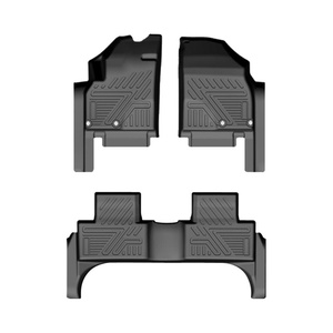 Alfombrilla de Coche KQD 5D TPE Impermeable de Fibra de Carbono Negra Compatible con LAND CRUISER LC300 y AXE 2025 - Product Image 1