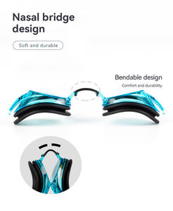 نظارات سباحة احترافية مخصصة بدون تسرب مضادة للضباب حماية من الأشعة فوق البنفسجية نظارات سباحة مريحة للتدريب من السيليكون - Product Image 4