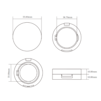 Échantillon de conditionnement de mini-cushion BB Air 2g, conteneur de maquillage rond, petit fond de teint en cushion pressé avec miroir
