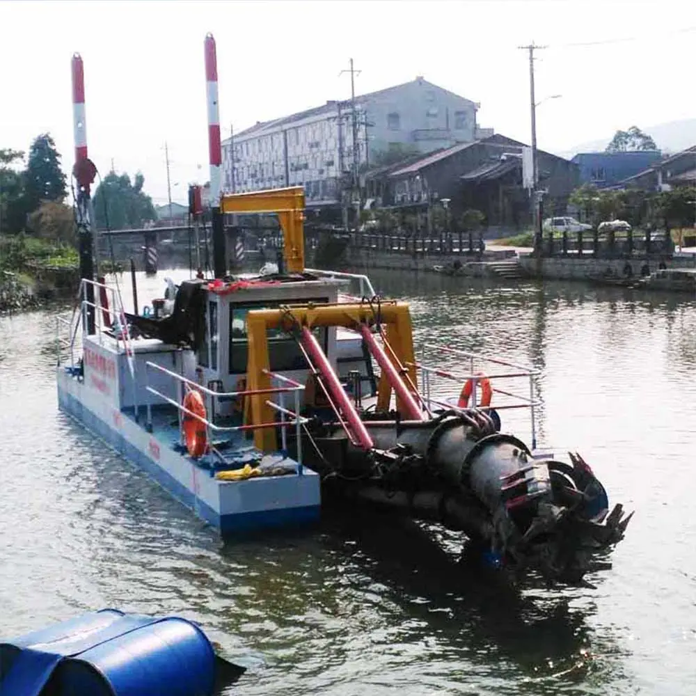 Peralatan Mesin Pembersih Sungai Pemotong Pasir Penghisap Pipa Hdpe Mengambang Penghalang Pipa Pengerukan Pelampung