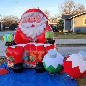 1-3 personnes grand père noël gonflable canapé chaise pour noël pour père noël traîneau parfait <span class=keywords><strong>roi</strong></span> trône pour <span class=keywords><strong>location</strong></span> de fête - Product Image 1