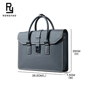 Tùy chỉnh-thực hiện sang trọng kinh doanh duy nhất-vai Crossbody Túi máy tính chất lượng cao người đàn ông của da cặp cổ điển - Product Image 3