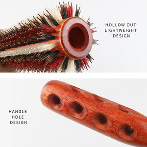 Round Hair <strong>Brush</strong> with Boar Bristles Anti-Static for Hair Drying Styling Curly Barber Heat Resistant Round <strong>Brush</strong> for <strong>Blowdrying</strong> - Product Image 3