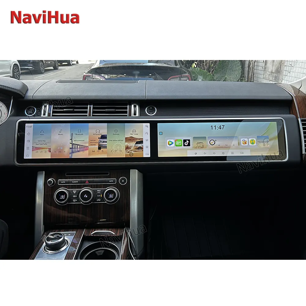 Navihua Multimedia Android Autoradio Upgrade Voor Range Rover Vogue L405 Dual Screen Nieuw Ontwerp Copiloot Entertainmentsysteem