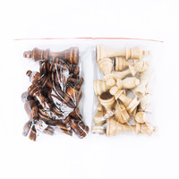 Pièces d'échecs en bois, pièces d'échecs en bois de steunton de tournoi de seulement 3.5 pouces, figurines King, jeu d'échecs, pièce de Figurine