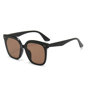 Lunettes <span class=keywords><strong>de</strong></span> soleil rondes à monture transparente grise rétro surdimensionnée à la mode Tr90 Uv400 Qualité polarisée - Product Image 4