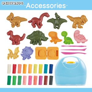 Lot de 19 couleurs de pâte à <span class=keywords><strong>modeler</strong></span> en plastique pour enfants, série de kits de loisirs créatifs avec modèle de <span class=keywords><strong>dinosaure</strong></span> en argile - Product Image 5