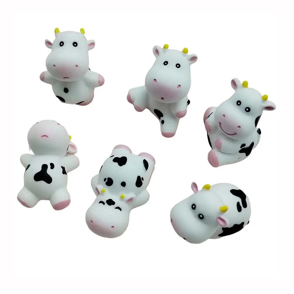 Resina 3d bonito miniatura animal vaca cabochão, sólido micro paisagem produto para decoração de casa resina arte