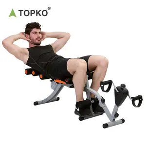 TOPKO Peralatan Fitness Gym Multifungsi, Bangku Perut Dapat Disesuaikan, Gym Mesin Crunch Perut