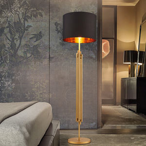 Lámpara de Pie Moderna de Latón con Pantalla Redonda Blanca, Base E26, Luz LED Cálida Blanca Regulable, CRI 90, Iluminación Residencial - Product Image 6