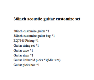 Guitare acoustique semi-électrique en bois de tilleul de 38 pouces, kit de guitare personnalisé pas cher en gros avec barre de tension, provenant d'une usine de guitares chinoise - Product Image 3