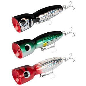 GS Precios al por mayor 25g 45g 80g Señuelo de pesca grande Popper de madera Señuelo de pesca Popper Señuelos de curricán de <span class=keywords><strong>agua</strong></span> <span class=keywords><strong>salada</strong></span> - Product Image 6