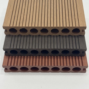 Grooved Round Hollow Dual-design WPC Normal Decking <strong>Floor</strong> WPC Exterior <strong>Floor</strong> Covering for <strong>Terrace</strong> Patio - Product Image 5