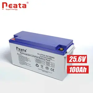 Neata Source Factory 25V 100Ah Long Life Control Equipment Prismatic LiFePO4 Lithium Ion Batteries