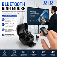 Ratón Inalámbrico con Anillo, Control Remoto con Panel Táctil, Recargable, Presentador para Laptop, Teléfono, Tablet, PC