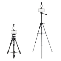 Trépied léger en alliage d'aluminium ZM-1200, étanche, antichoc, support pour appareil photo, microphone, téléphone, anneau lumineux LED, selfie