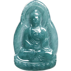 Colgante de Jadeíta Natural Azul Agua con Buda, Estilo Chino Budista UNISEX, Regalo con Certificado de Tasación E038 - Product Image 5