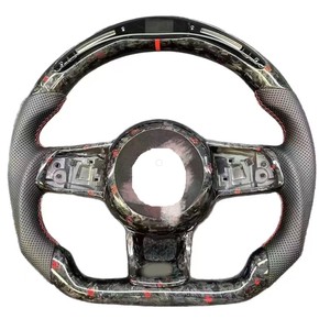 Volante de fibra de carbono mejorado para Volkswagen <span class=keywords><strong>Golf</strong></span> MK8 R GTI <span class=keywords><strong>GTD</strong></span> Tiguan con paletas de cambio 2019 2020 2021 <span class=keywords><strong>2022</strong></span> 2023 2024 - Product Image 2