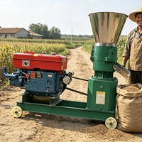 Équipement multifonctionnel de traitement des aliments, machine à fabriquer des granulés d'aliments, pelletiseur à matrice plate pour usage domestique et commercial en ferme