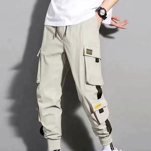 <span class=keywords><strong>Pantalon</strong></span> de sport décontracté en coton pour homme, coupe ajustée, couleur unie, style hip-hop - Product Image 6