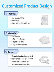 Kit orthodontique de dentiste attelle d'empreinte manuelle en résine PETG fournitures dentaires attelle d'empreinte thermoplastique puissance des machines - Product Image 2