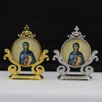 Icône catholique orthodoxe Andrew Jésus Décor Figurine Vierge Marie Décoration de table de voiture pour Noël Souvenirs d'église de Pâques