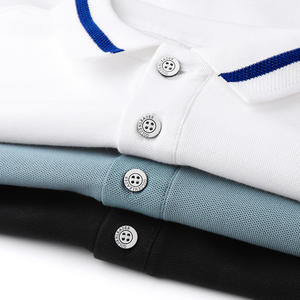 Polo de negocios para hombre de alta calidad al por mayor TKAN673, camiseta de manga corta con logotipo personalizado, polo deportivo de golf de color sólido para hombre - Product Image 4