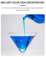 Sirop aromatisé Anran bleu-orange en gros, bouteille de 730 ml, concentré aromatique pour cocktails, boissons gazeuses glacées et coloration