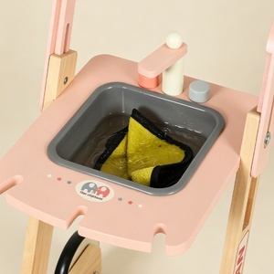 Chariot de jeu éducatif en bois pour enfants, avec <span class=keywords><strong>balai</strong></span> <span class=keywords><strong>aspirateur</strong></span> <span class=keywords><strong>et</strong></span> <span class=keywords><strong>laveur</strong></span> de sol simulés, pour le nettoyage <span class=keywords><strong>et</strong></span> le rangement - Product Image 4