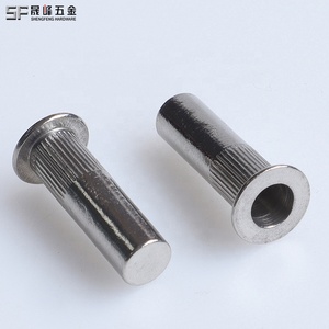 Inserto de rosca de acero inoxidable A2 A4 Acabado pulido Cabeza plana Cuerpo redondo Extremo cerrado Tuerca de remache ciego vertical moleteada - Product Image 3
