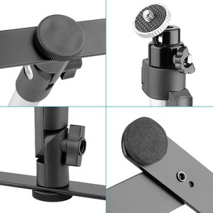 Trépied pour téléphone portable avec port 1 m, support pour bureau, pour photos et vidéos, Selfie en direct, avec lumière LED - Product Image 5
