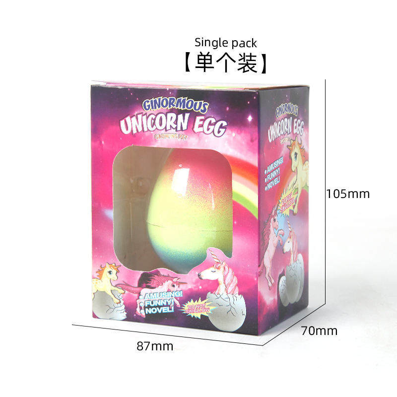 Oeuf à couver licorne arc-en-ciel