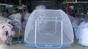 Tự động bật lên màn chống muỗi giường đôi chống muỗi gấp dây thép giường đơn 1.8m - Product Image 5