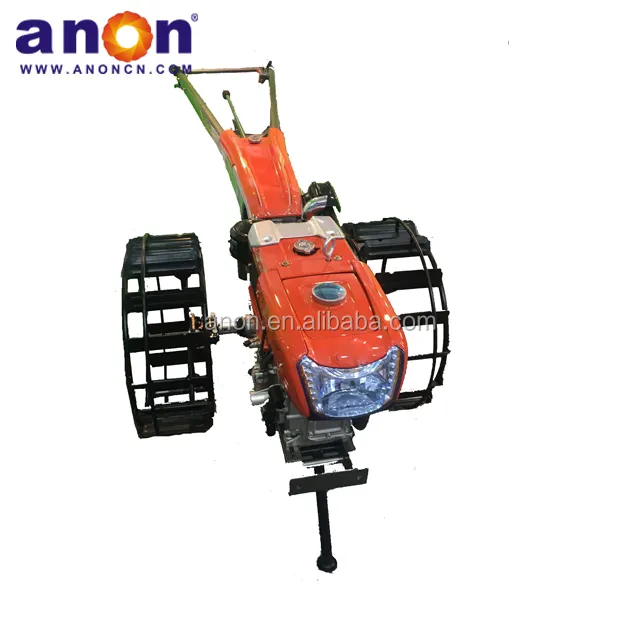 ANON tarım Mini el itme 7HP-15.5HP demir tekerlek traktör iki tekerlekli el traktörü