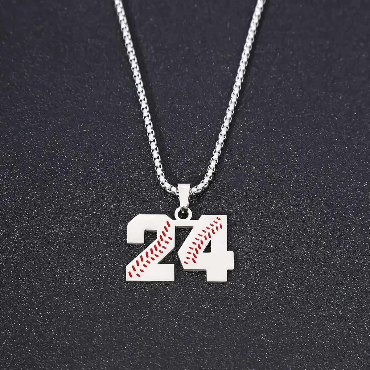 Индивидуальные номера принимаются, 0-99 футбол баскетбол спорт ювелирные изделия из нержавеющей стали бейсбол номер 24 ожерелье для парня Подарок