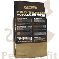 Friandises à mâcher molles personnalisées pour chiens, pour la prise de poids, avec Glucosamine HCL et Huile de Saumon, riches en calories, pour le développement musculaire, la santé de la peau et du pelage, Complément alimentaire pour chiens