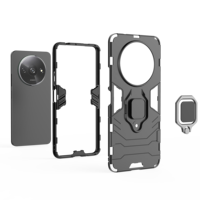 Coque antichoc en plastique dur mince avec porte-anneau coque arrière de protection complète pour Xiaomi Redmi A3 4G