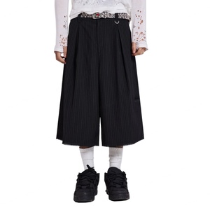 Pantalones Cortos Bermuda para Hombre, a Rayas, Holgados, Plisados, Cómodos, Casuales, Clásicos, de Alta Calidad, al por Mayor - Product Image 1