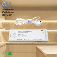 Lumière LED sous-meuble 12V 24V avec driver compatible et interrupteur tactile à détection de mouvement PIR et gestuel