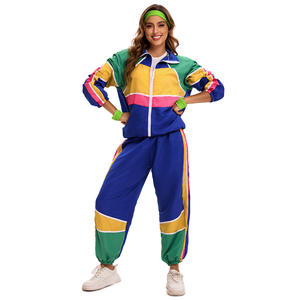 Costume de carnaval vintage années 80, <span class=keywords><strong>disco</strong></span>, hip-hop, performance, haut et pantalon, Halloween, personnage de télévision, unisexe - Product Image 5