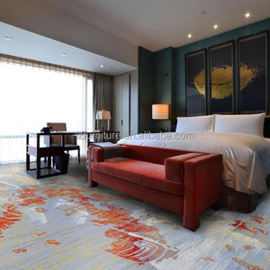 3 Star Hotel Bedroom Furniture <b>Set</b> Modern King Size <b>Bed</b> with Upholstered Headboard Nightstand Wardrobe Sofa <b>Complete</b> Hotel Room - Product Image 6