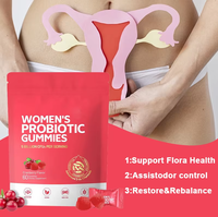 Gummies Probiotiques et Prébiotiques Triple Action à la Canneberge pour Femmes – Complément Anti-ballonnements et Équilibre du pH Féminin