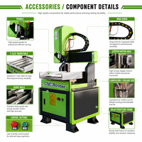 Routeur de gravure CNC 3 axes 6060 Shandong Chenmai, banc de travail en fonte 600x600mm, moteur de broche 2.2kW, entraînement par vis à billes