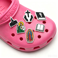 Breloques de chaussures mignonnes pour filles et femmes, épingles décoratives pour chaussures, breloques de chaussures « Blessed » pour sabots, accessoires, breloque de chaussure « Faith Jesus »