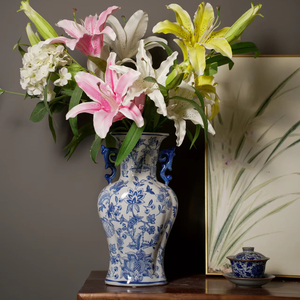 Vase en céramique élégant, <span class=keywords><strong>décoration</strong></span> d'intérieur traditionnelle, antique <span class=keywords><strong>et</strong></span> <span class=keywords><strong>moderne</strong></span>, en porcelaine, pour table, mariage, salon, jardin, bureau - Product Image 5
