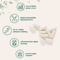 Dropshipping Lipozomal NAD+ Beyaz Toz %99 Saflık Gıda Sınıfı Orta Yaşlı ve Yaşlı Sağlığı NAD+ Resveratrol Vegan Kapsüller