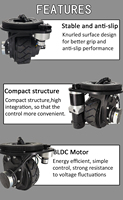 Roue de traction à moteur DC MDBOT, ensemble de roue de direction horizontale à entraînement électrique pour AGV avec design moleté